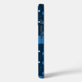 青色の正方形の幾何パターン（の模様が）ある的 Case-Mate iPhoneケース (裏面 / 左)