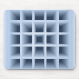 青色の正方形の穴パターン マウスパッド