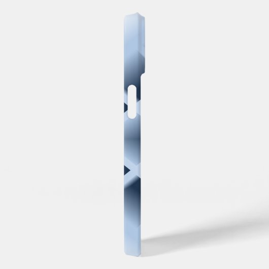 青色の正方形の穴パターン Case-Mate iPhoneケース (裏面 / 右)