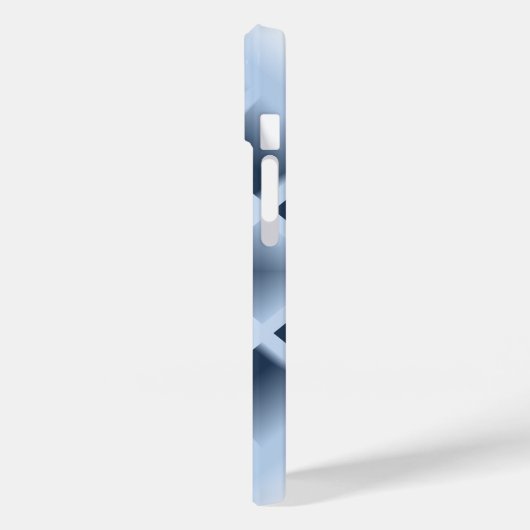 青色の正方形の穴パターン Case-Mate iPhoneケース (裏面 / 左)