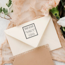 青色の正方形 |アールデコ差出人住所