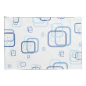 青色の正方形 枕カバー (裏面-右)