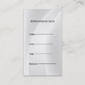 青色の歯科名刺とアポイントメントカード 予約カード (裏面)