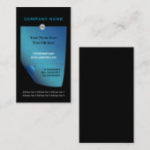 青色の添付カード付きノートカスタム名刺 名刺 (正面/裏面)