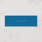 青色の渦巻き型ファンタジーブックマーク名刺 スキニー名刺 (裏面)