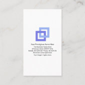 青色の物流方向矢印のインポートエクスポート 名刺 (裏面)