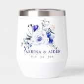 青色の王室のアイボリーフローラ結婚 (背面)