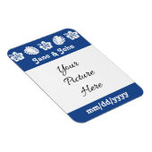 青色の磁救石の熱帯ハイビスカス マグネット (右側)