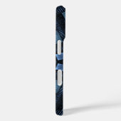 青色の移動抽象芸術パターン Case-Mate iPhoneケース (裏面 / 右)