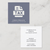 青色の税還モダン付エージェント作成者アイコン スクエア名刺 (正面/裏面)