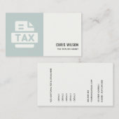 青色の税還モダン付エージェント作成者アイコン 名刺 (正面/裏面)