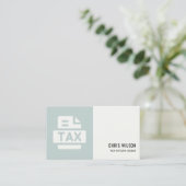 青色の税還モダン付エージェント作成者アイコン 名刺 (スタンド正面)
