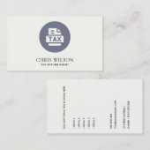 青色の税還モダン付エージェント作成者アイコン 名刺 (正面/裏面)