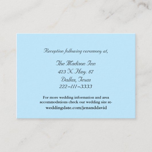 青色の結婚エンクロージャカード エンクロージャーカード (正面)