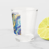 青色の結婚金ゴールドのおもしろいビーチ ショットグラス (右)