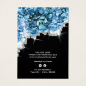 青色の結晶ジュエリーディスプレイカード (裏面)