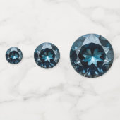 青色の結晶パターン コンフェッティ (裏面)