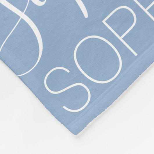 青色の繰り返し名パーソナライズされたのカスタム フリースブランケット (角)