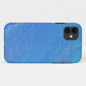 青色の背景 Case-Mate iPhoneケース (裏面(横))