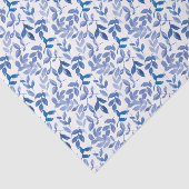 青色の花のパターンのデコパージュ 薄葉紙 (詳細)