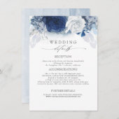青色の花結婚の情報 エンクロージャーカード (正面/裏面)