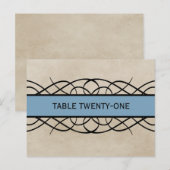 青色の表縁ど番はがき ポストカード (正面/裏面)