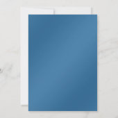 青色の装飾枠結婚式招待状 招待状 (裏面)