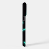 青色の輝くiPhone 15 Pro Maxケース iPhoneケース (右側面)