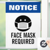 青色の通知顔マスクには窓の固定記号が必要です ウィンドウサイン (ホーム)