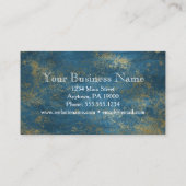 青色の金ゴールドエレガントぶら下がったフェスティバルのストリングライト 名刺 (裏面)