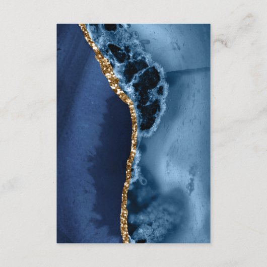 青色の金ゴールド結婚エージェントの詳細エンクロージャカード エンクロージャーカード (裏面)