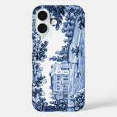 青色の風景画が描かれたヴィクトリア朝様式の家 Case-Mate iPhoneケース (裏面)