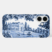 青色の風景画が描かれたヴィクトリア朝様式の家 Case-Mate iPhoneケース (裏面 (横))