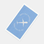 青色の飛行機パーソナライズされた (コーナー)