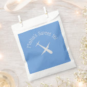 青色の飛行機パーソナライズされた フェイバーバッグ (クリップ留めされた状態)