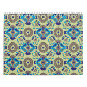 青色またはを特徴とする対称の繊維デザイン カレンダー (カバー)