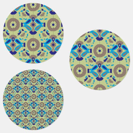 青色またはを特徴とする対称の繊維デザイン ラベル (グループ)