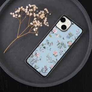 青色アンティーク花柄 Case-Mate iPhone 14ケース