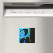 青色アールデコ磁石 マグネット (インサイチュ (食洗機))