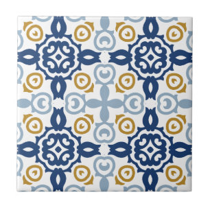 青色イタリアン化粧ヴィンテージ陶磁器タイル タイル