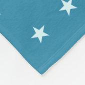 青色エレガントの星型ストライプ フリースブランケット (角)