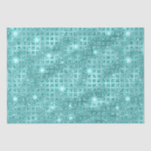 青色エレガントモザイク金属グリッター模様