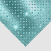 青色エレガント水玉模様金属グリッターパターン 薄葉紙 (詳細)