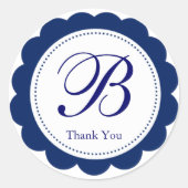 青色エレガント鱗片状一角 ラウンドシール (正面)