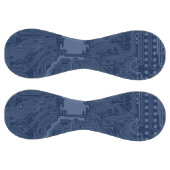 青色ギークマザーボード回路パターン ソフトボール (パネル)