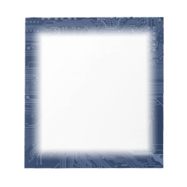 青色ギークマザーボード回路パターン ノートパッド