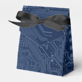 青色ギークマザーボード回路パターン フェイバーボックス (正面サイド)