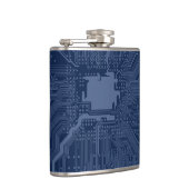 青色ギークマザーボード回路パターン フラスク (右)