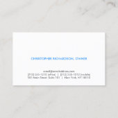 青色シンプルグラデーション名刺の円 名刺 (裏面)