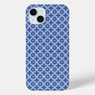 青色シンプル幾何学模様 iPhone 15 MINIケース